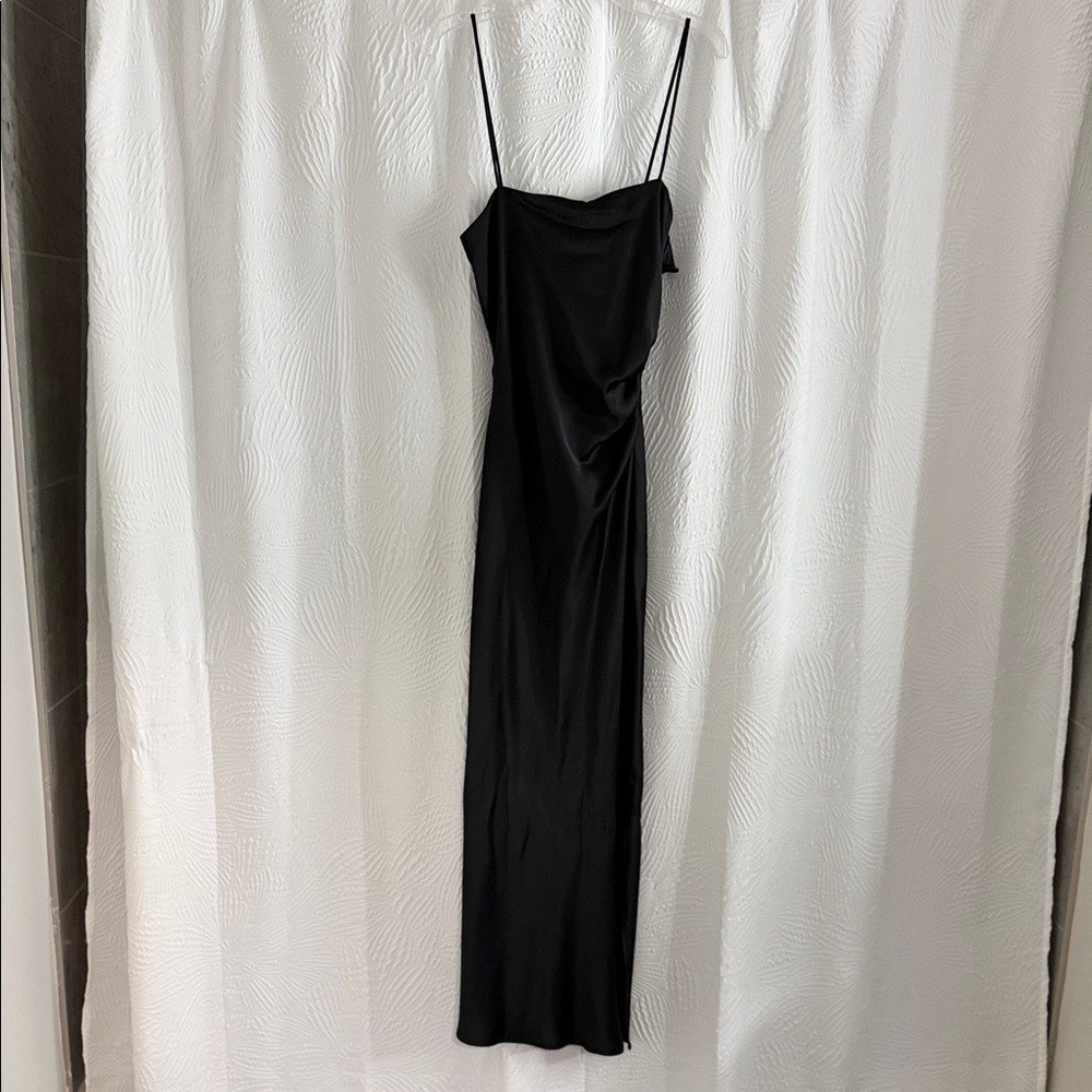 Elegant Black Spaghetti Strap Dress